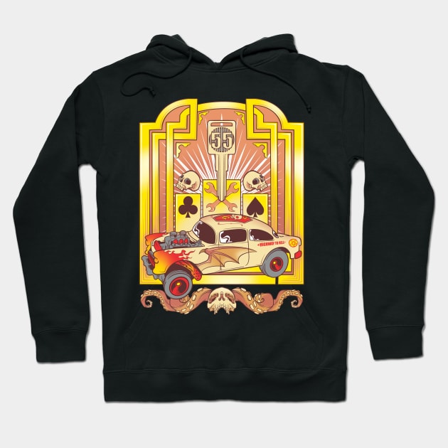 55 GASSER HEARSE Hoodie by bayooart